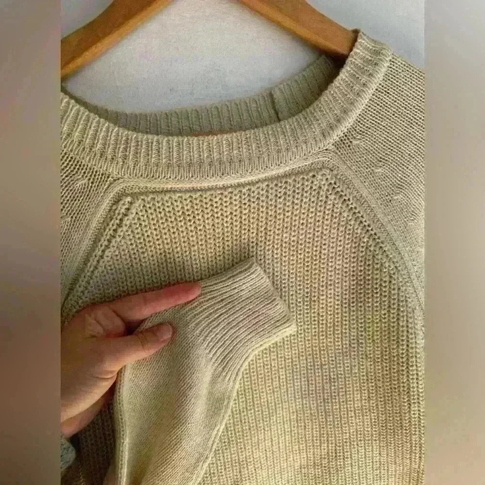 RD Style casual women’s knit sweater beige size Large oversized - Picture 4 of 13